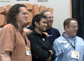L-R: Chris Wilson, Arun Ranganathan, Charles McCathieNevile, and Brendan Eich L-R: Chris Wilson, Arun Ranganathan, Charles McCathieNevile, and Brendan Eich